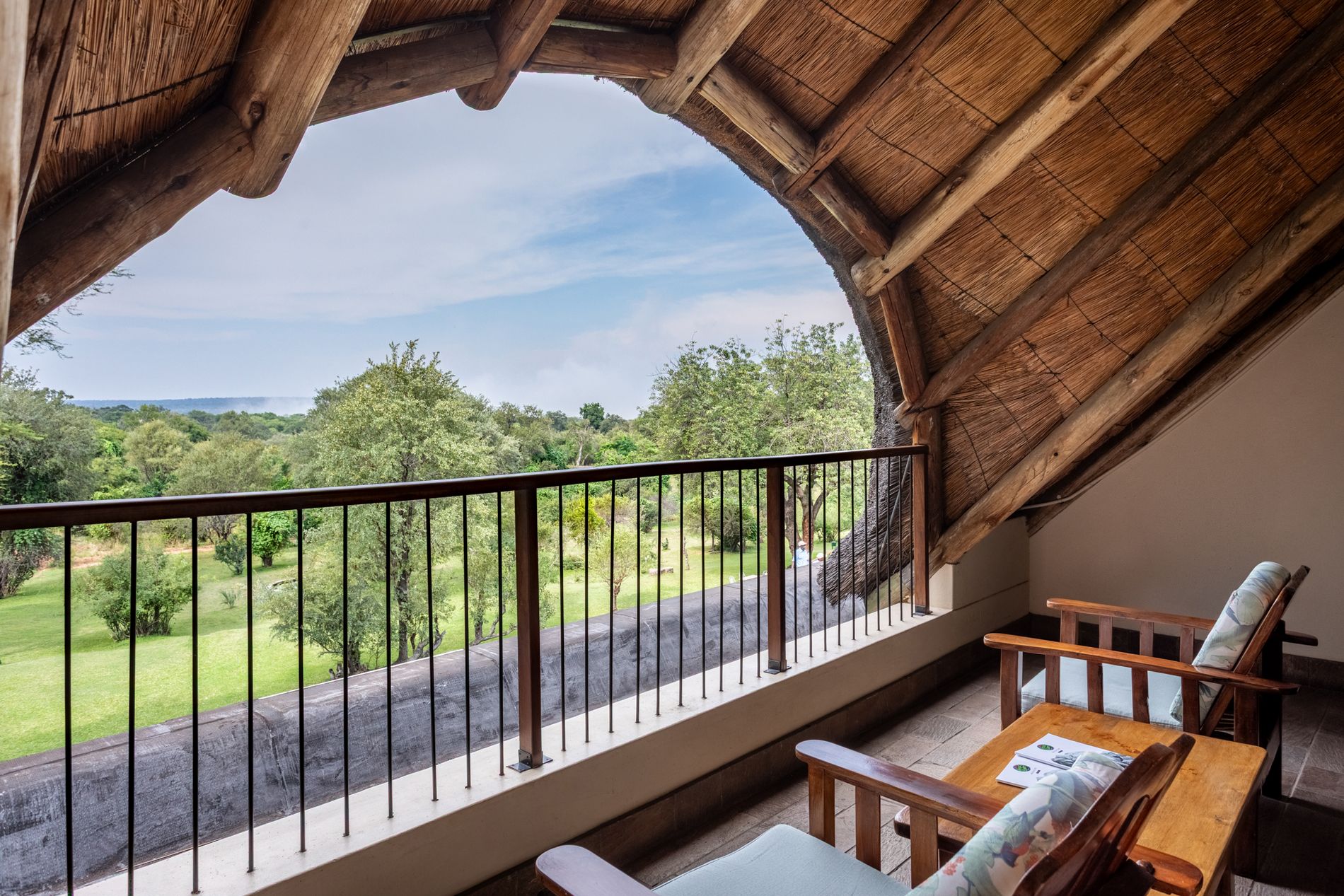 Upper-floor guest balcony at Ilala Lodge Hotel