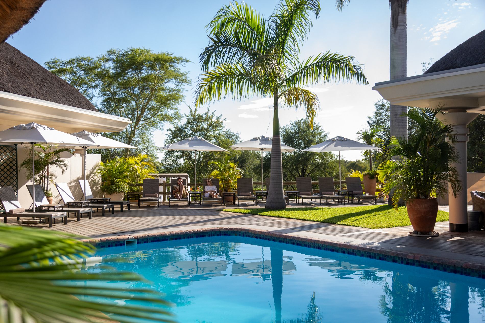 Garden swimming pool at Ilala Lodge Hotel