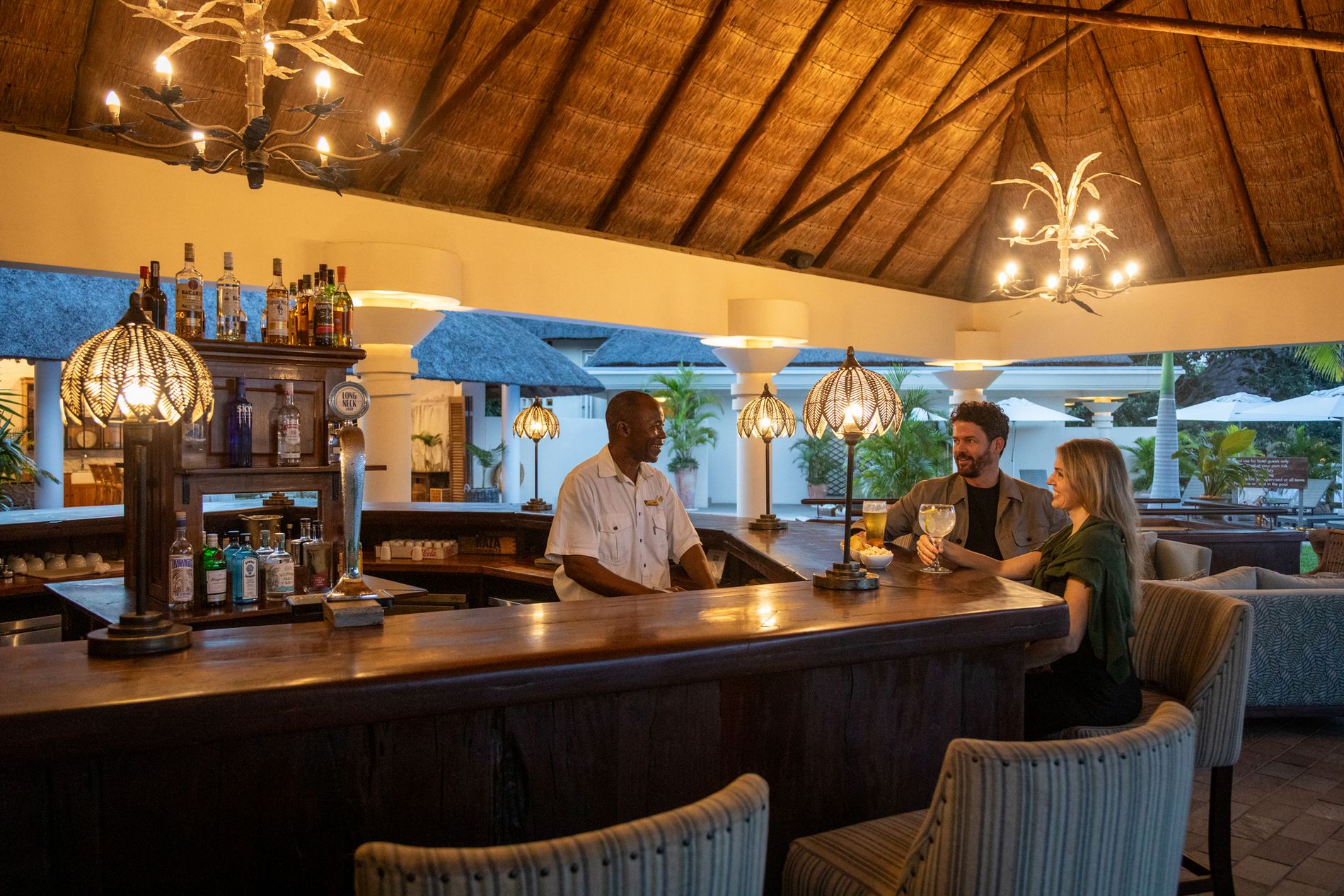 Poolside bar at Ilala Lodge Hotel